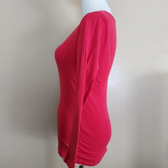 Red L/S Tee Shirt, Women's Small - Picture 5 of 10